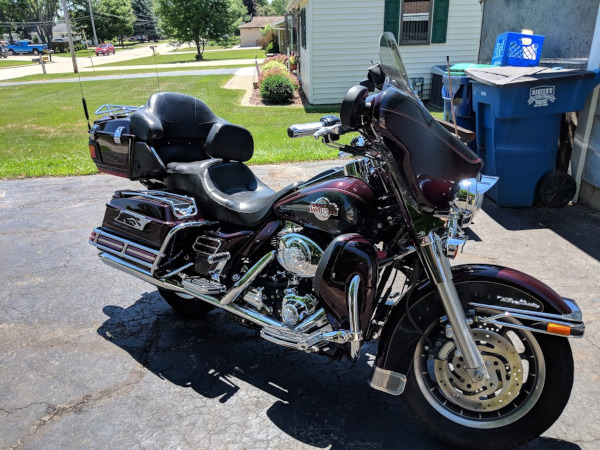 Motorcycle with high-gloss finish after detailing